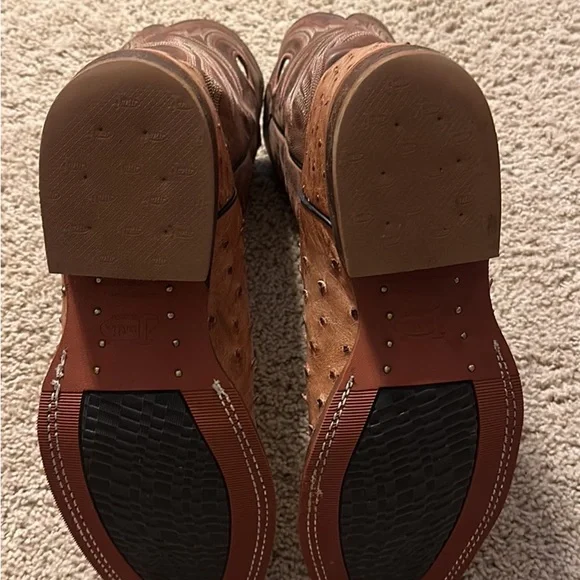 Size 12 Ostrich skin cowboy boots. Worn very little and in very good.